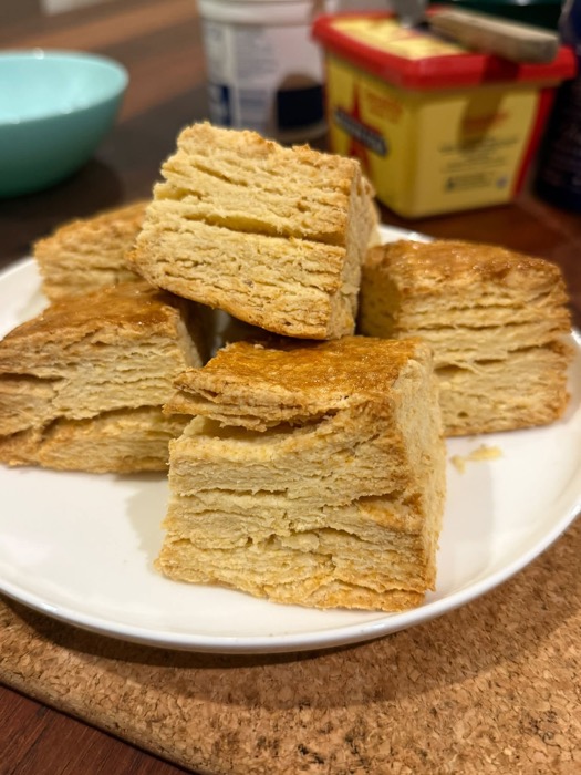 Flaky layered scones
